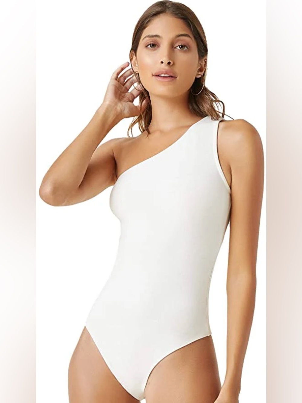◾️NEW! Bailey Rose One-Shoulder White Bodysuit